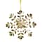 6.5" Green and Red Gem Stone Flowers Snowflake Christmas Ornament